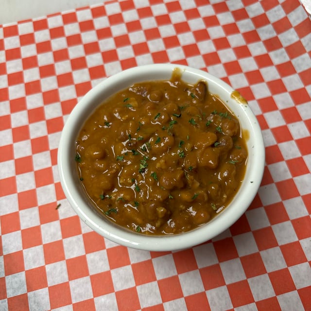 Chef’s Homemade Campfire Baked Beans.