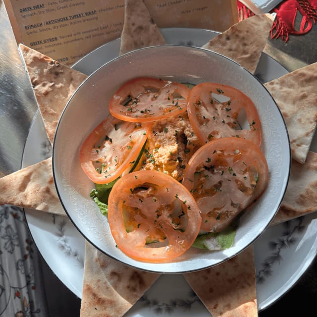 Roasted Red Pepper Garden Hummus.