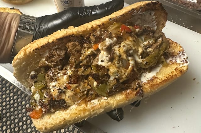 Philly Cheese Steak Sandwich.