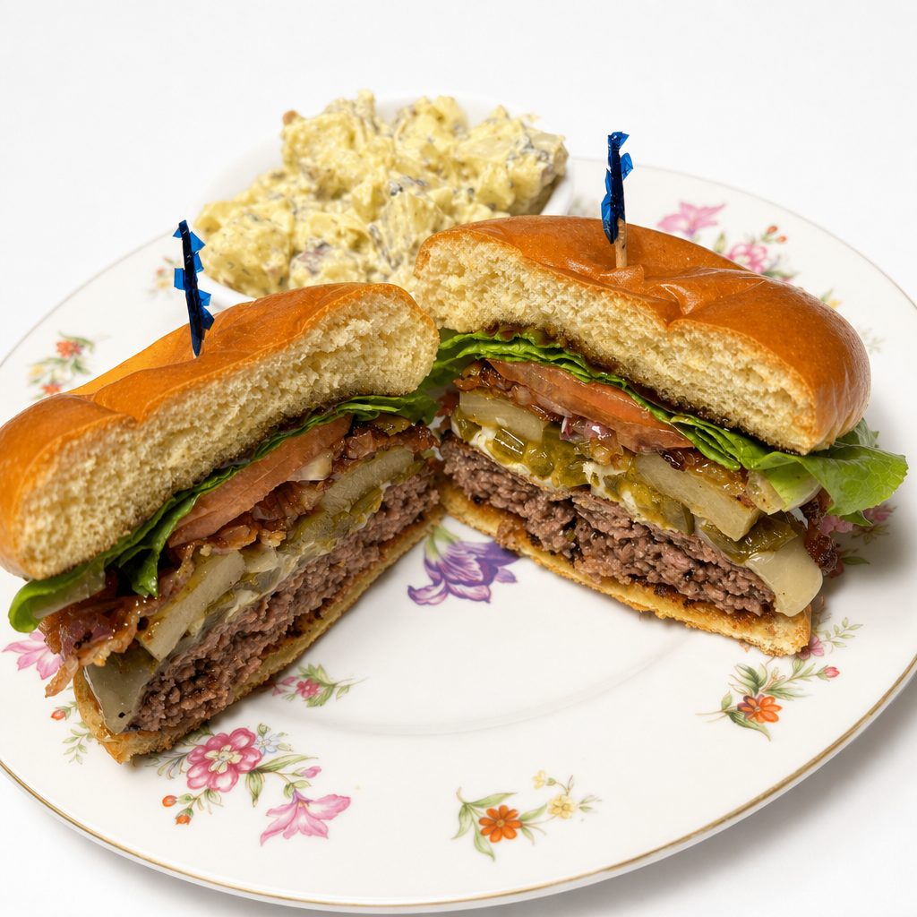 Hot Hawaiian Burger ￼.