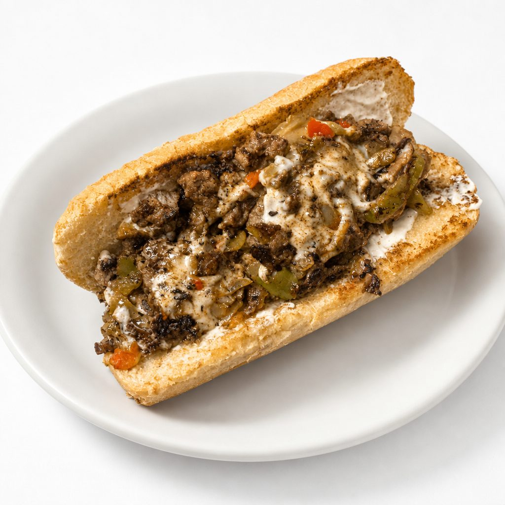 Philly Cheese Steak Sandwich.